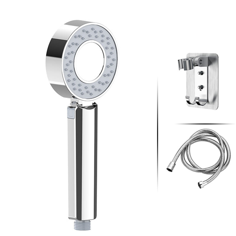 Round Handheld Shower Head Self-Cleaning Adjustable Flow 18