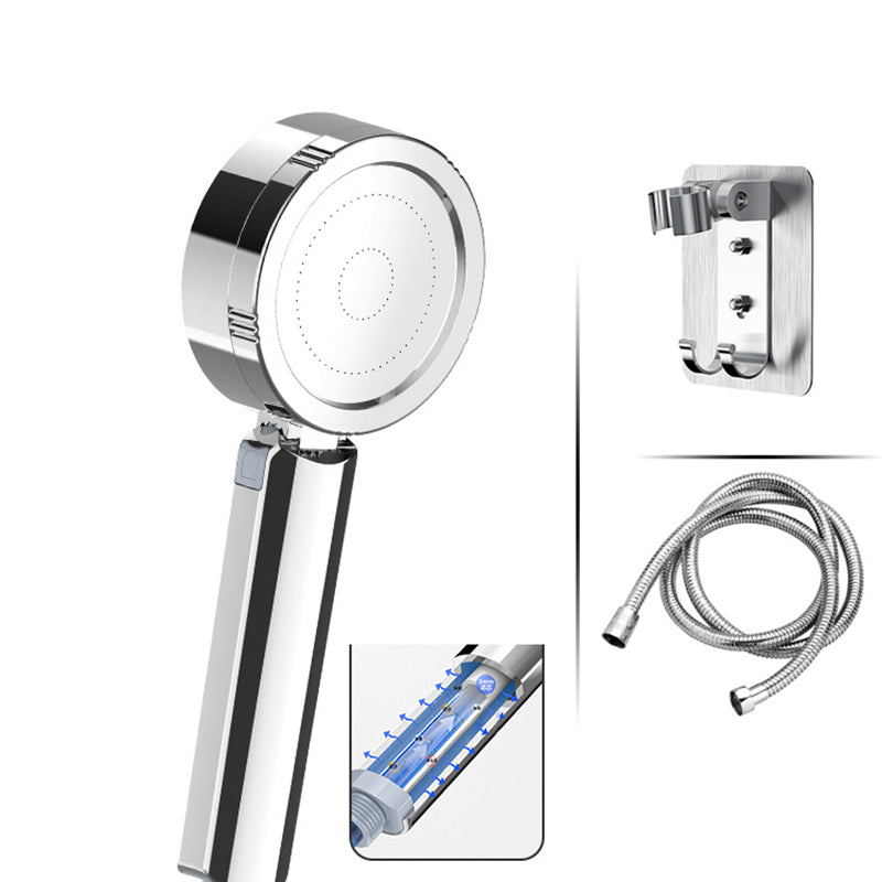 Round Handheld Shower Head Self-Cleaning Adjustable Flow 19