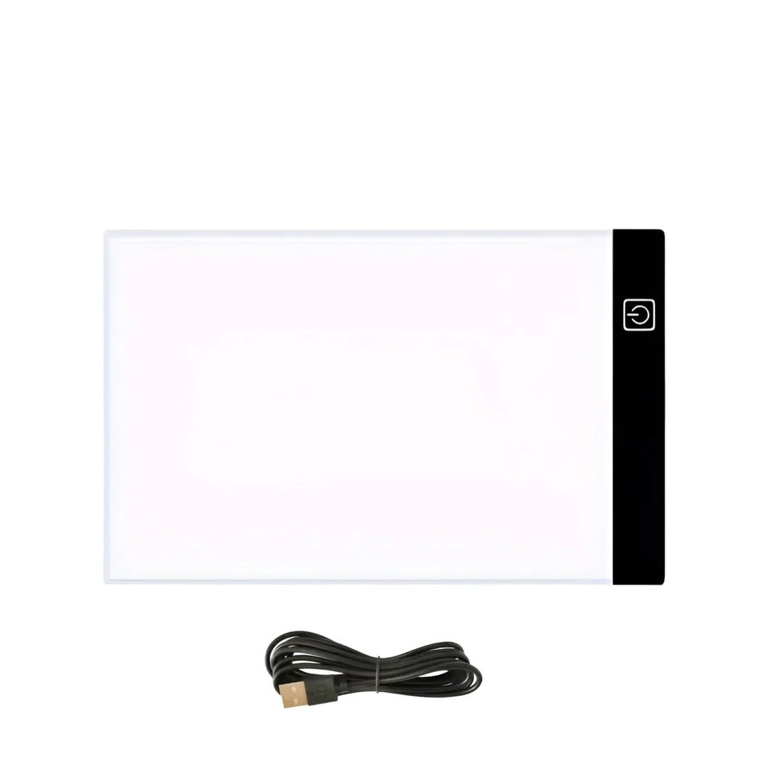 A4 LED Tracing Light Box | Three-Level Dimmable Brightness | Flicker-Free, USB-Powered, Slim Portable Design for Art