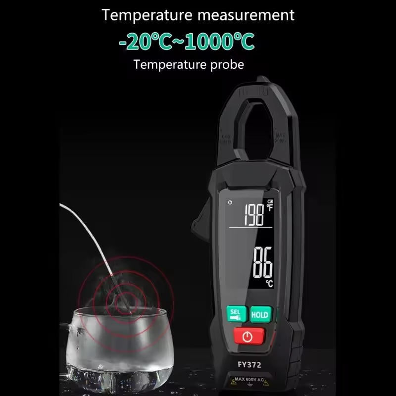 AC DC Clamp Meter | True RMS Auto-Ranging with NCV Detection | 600V Voltage &amp; 200A Current Tester with Continuity