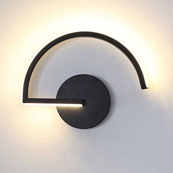 LED Wall Light Arc Design | Aluminium Hardwired Fixture | Soft Halo Glow for Bedrooms, Hallways &amp; Living Rooms 1