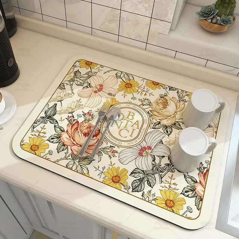 Absorbent Kitchen Mat | Grip Backing With A Bound Edge