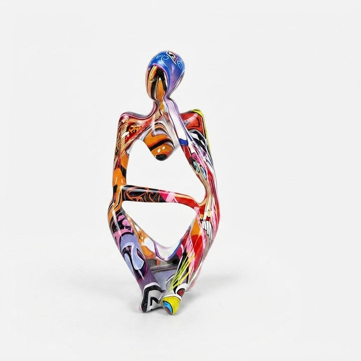 Abstract Sculpture Tabletop Resin Thinker Figure with Smooth Finish
