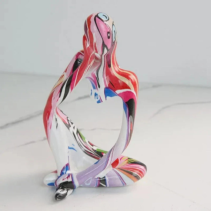 Abstract Sculpture Tabletop Resin Thinker Figure with Smooth Finish