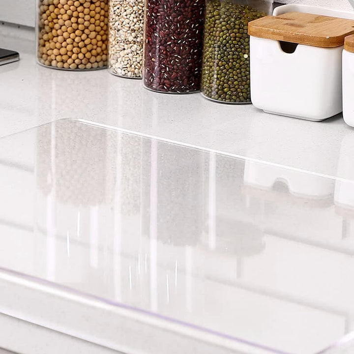 Acrylic Cutting Board Plastic | Non-Slip Feet &amp; Counter Lip Edge | Stain-Resistant Non-Porous Kitchen Chopping Surface
