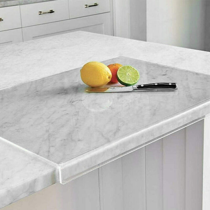 Acrylic Cutting Board Plastic | Non-Slip Feet &amp; Counter Lip Edge | Stain-Resistant Non-Porous Kitchen Chopping Surface