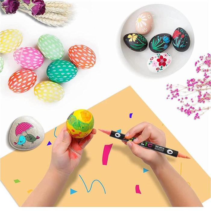 Acrylic Marker Set 36 Double-Sided Markers | 72 Colours, Fine &amp; Broad Tips | Quick-Drying, Smudge-Resistant Ink