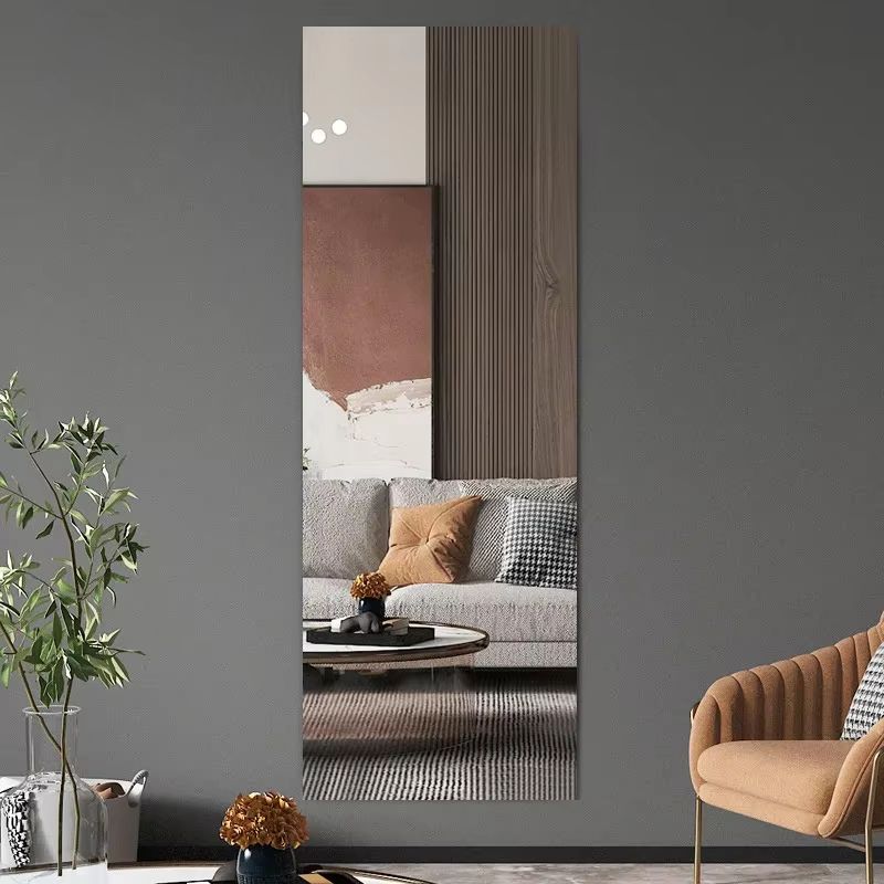 Acrylic Mirror Wall Stickers Set of 4 | Self-Adhesive Shatter-Resistant Sheets | Brightens &amp; Expands Any Room Instantly