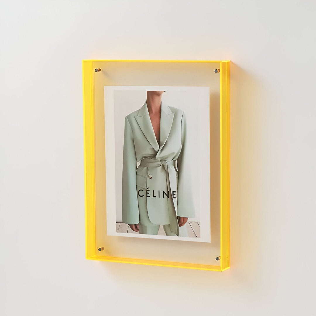 Acrylic Picture Frame | Float Mount With Fluorescent Edges