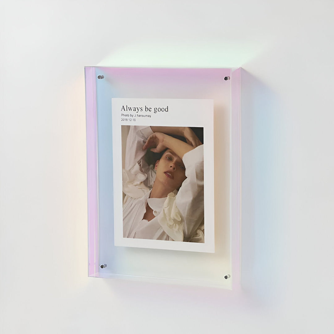 Acrylic Picture Frame | Float Mount With Fluorescent Edges