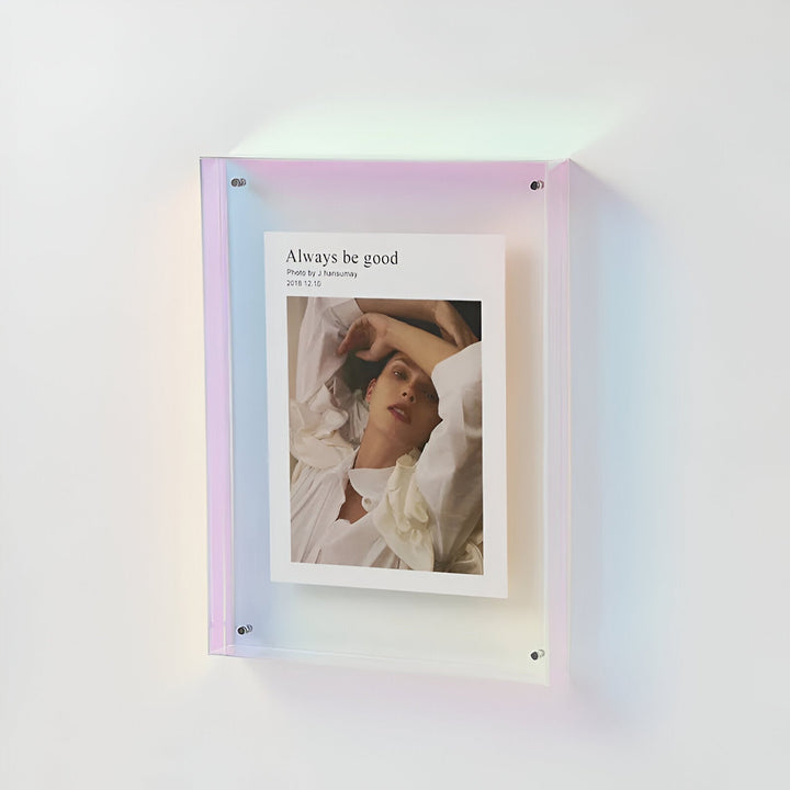 Acrylic Picture Frame | Float Mount With Fluorescent Edges