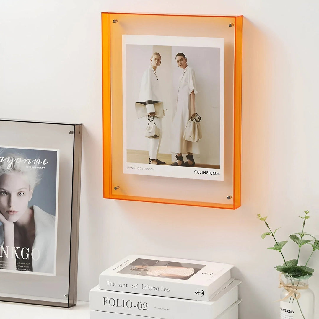 Acrylic Picture Frame | Float Mount With Fluorescent Edges