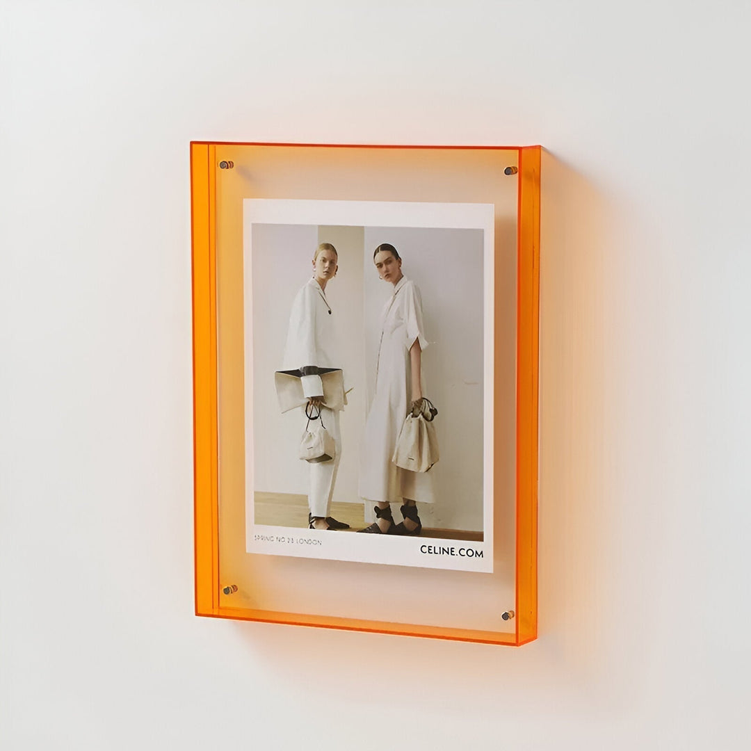 Acrylic Picture Frame | Float Mount With Fluorescent Edges