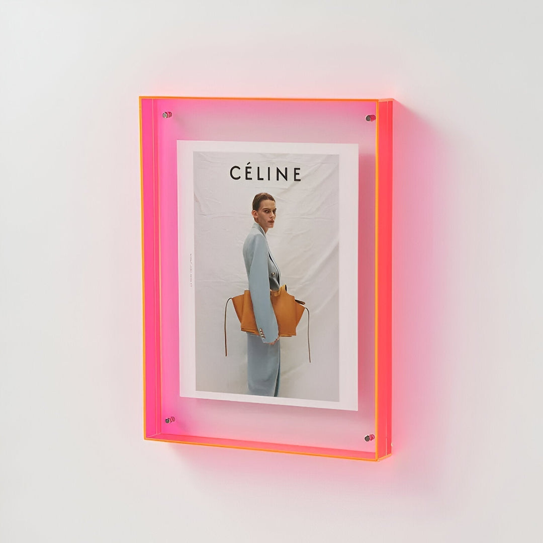 Acrylic Picture Frame | Float Mount With Fluorescent Edges