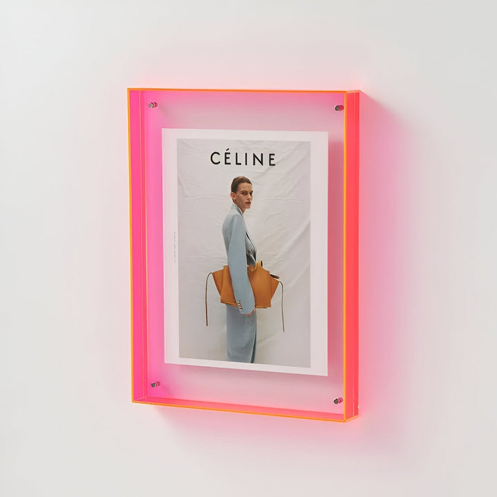 Acrylic Picture Frame | Float Mount With Fluorescent Edges