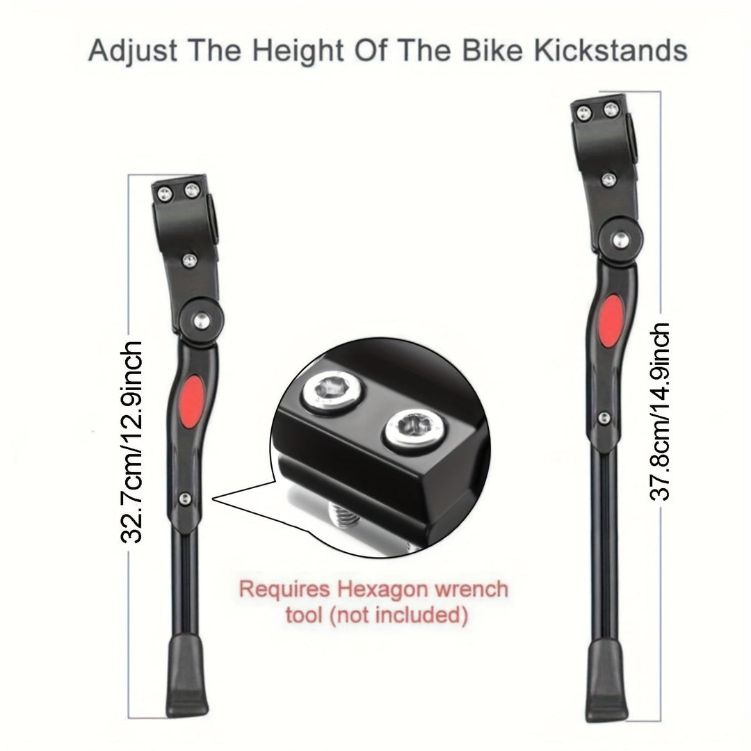 Adjustable Bicycle Stand | Aluminium Side Kickstand 32-37cm