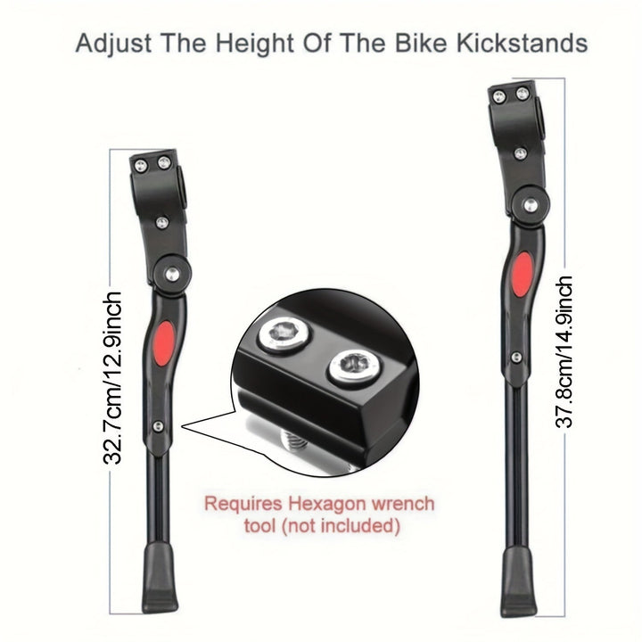 Adjustable Bicycle Stand | Aluminium Side Kickstand 32-37cm