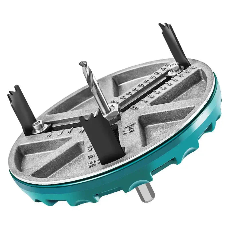 Adjustable Circle Cutter Drill Attachment | Three-Tooth Blades, Hex Shank | Precise Cuts in Drywall and Softwood