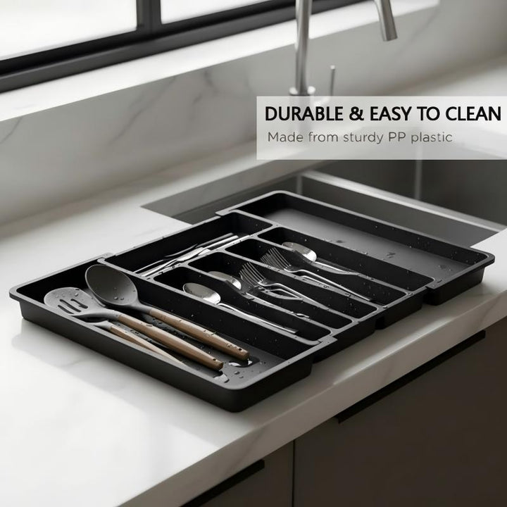 Adjustable Drawer Organiser Expandable Divided with Non-Slip Base