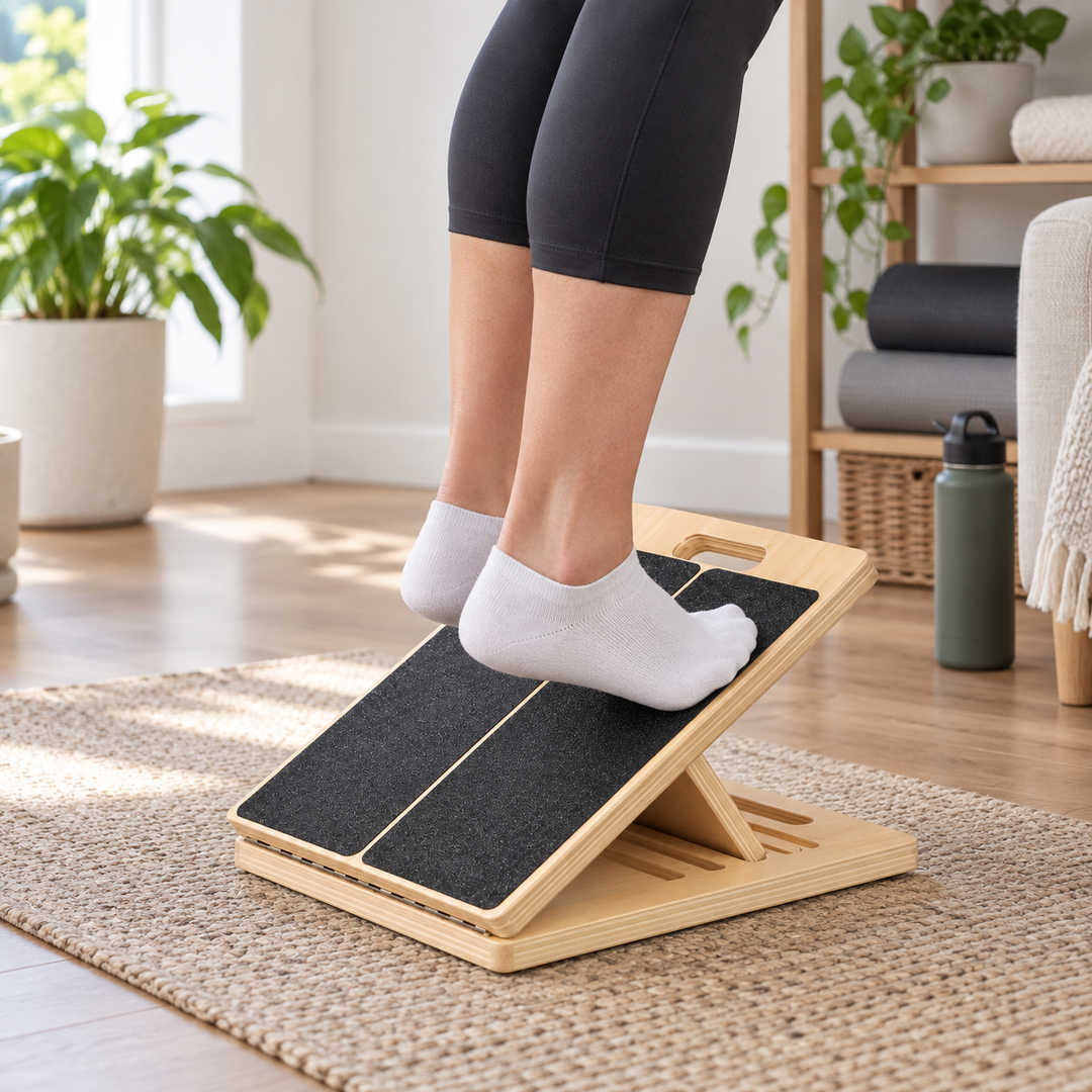 Adjustable Incline Board Foldable Wooden Portable with 5 Angle Positions