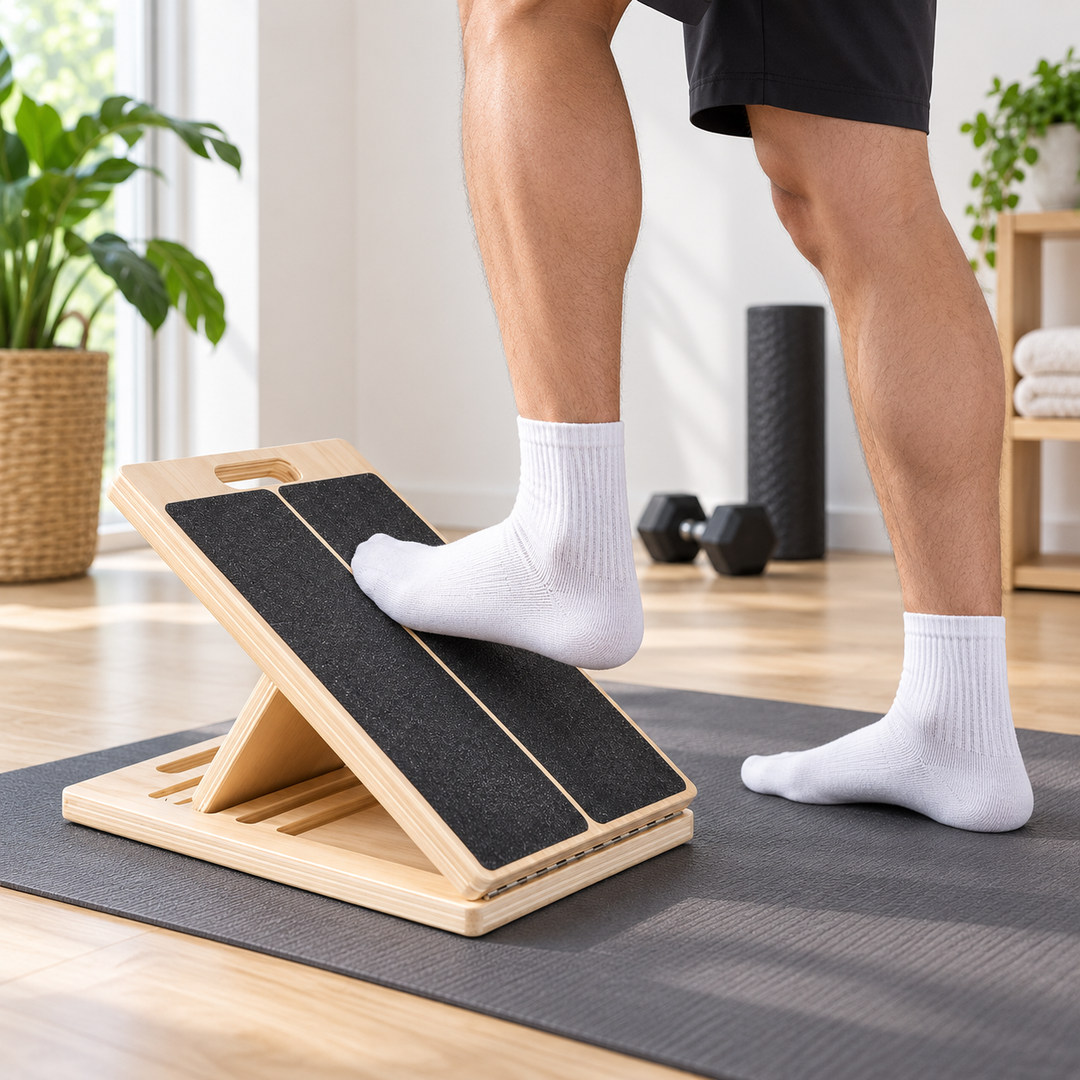 Adjustable Incline Board Foldable Wooden Portable with 5 Angle Positions