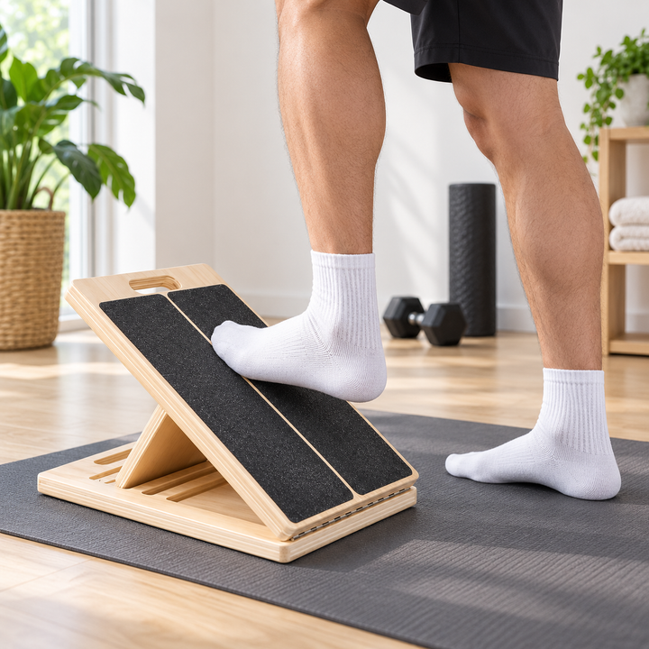 Adjustable Incline Board Foldable Wooden Portable with 5 Angle Positions