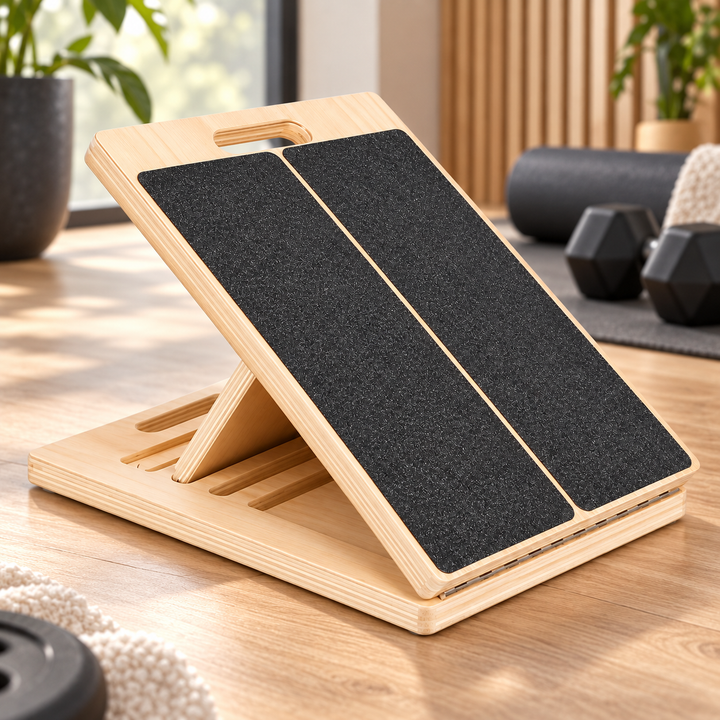 Adjustable Incline Board Foldable Wooden Portable with 5 Angle Positions