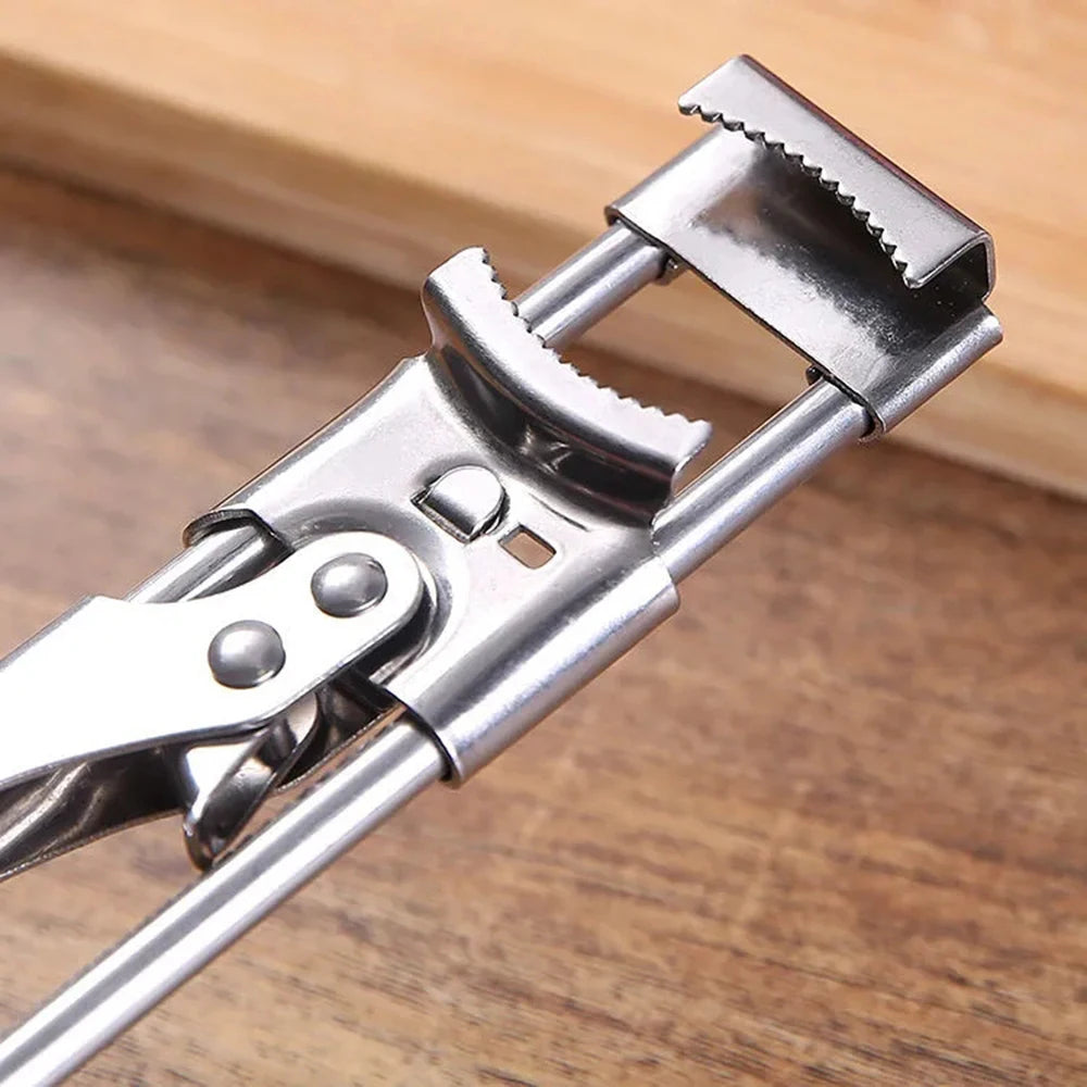 Adjustable Jar Opener Stainless Steel | Lever Action, Non-Slip Grip | Multi-Purpose Tool for Jars, Bottles, Containers