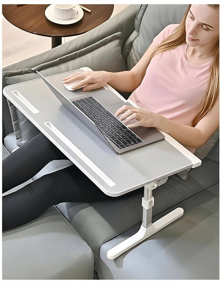 Adjustable Laptop Stand for Bed Aluminium | Folding Desk with Storage Drawer | Ergonomic Height and Tilt Support