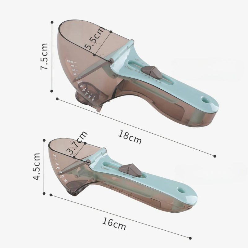 Adjustable Measuring Cup Spoon Set Magnetic Lockable
