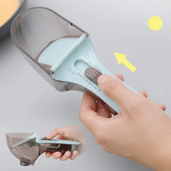 Adjustable Measuring Cup Spoon Set Magnetic Lockable