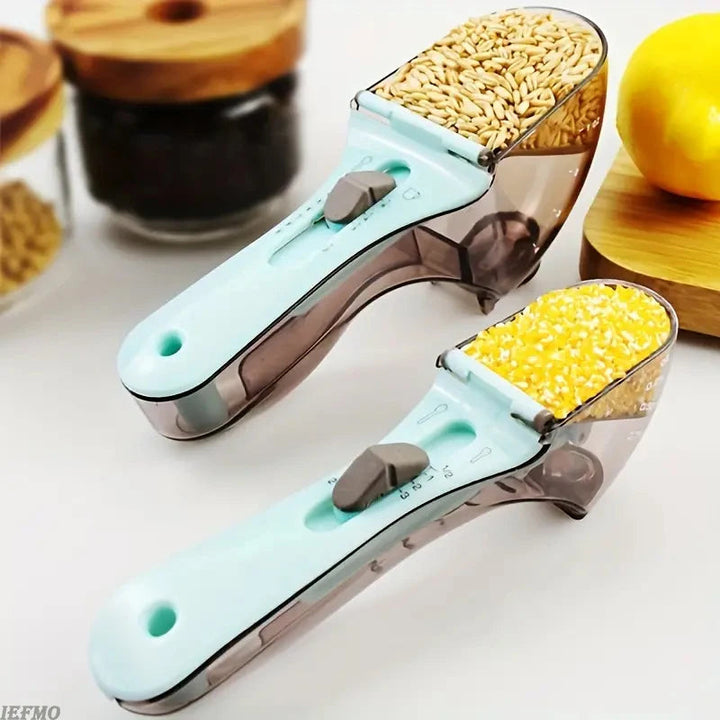 Adjustable Measuring Cup Spoon Set Magnetic Lockable
