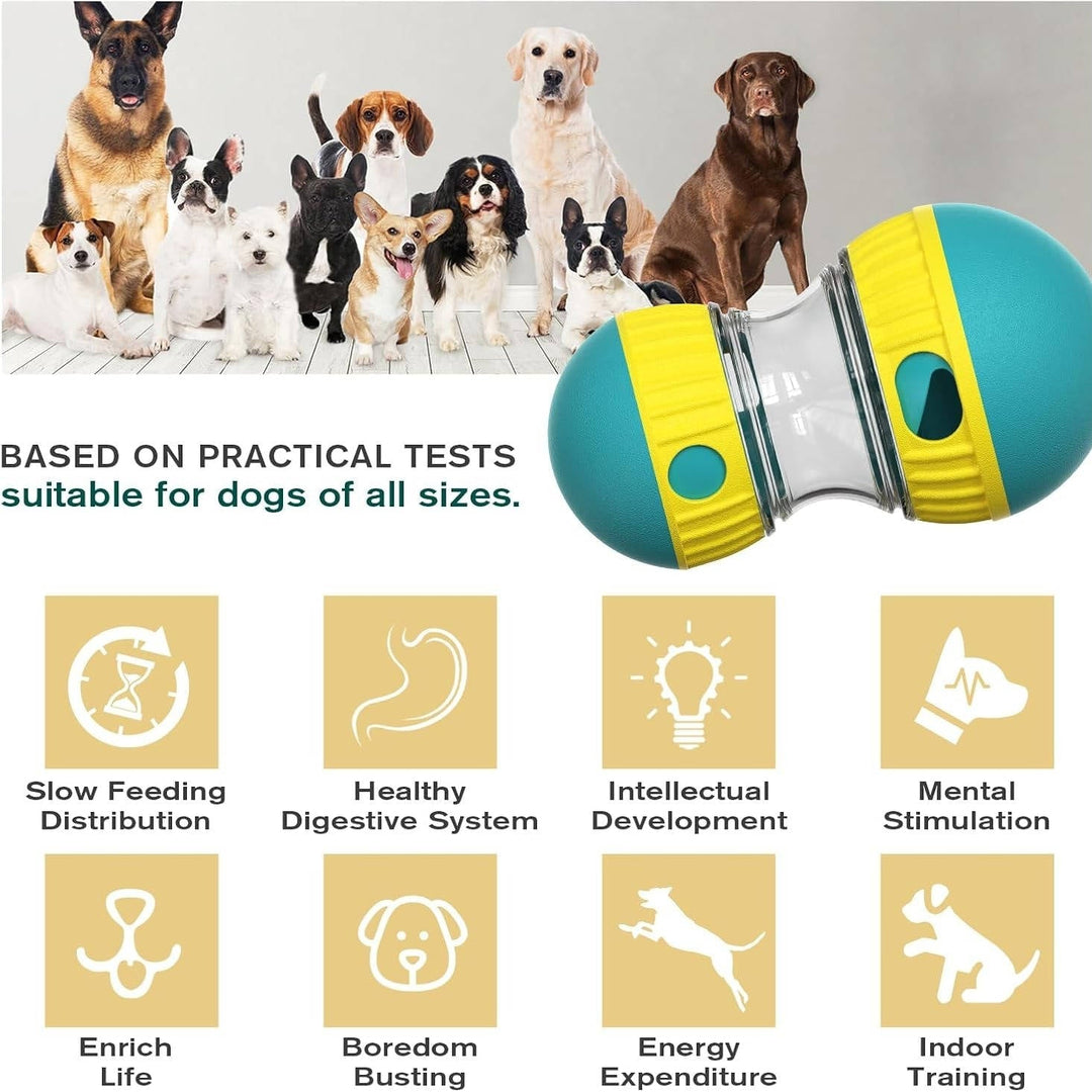 Adjustable Treat Dispensing Dog Toy Rolling Puzzle Feeder
