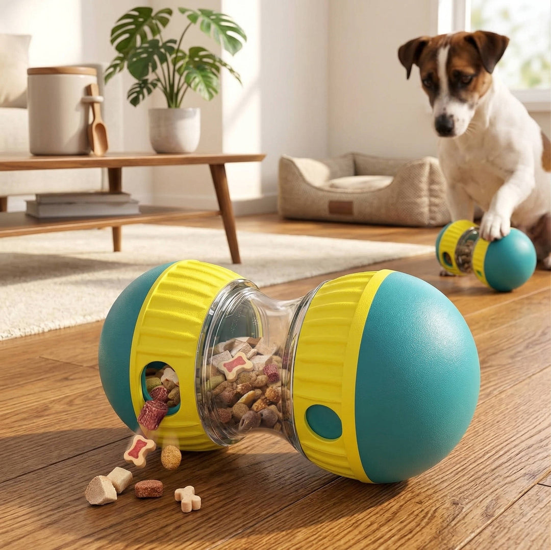 Adjustable Treat Dispensing Dog Toy Rolling Puzzle Feeder