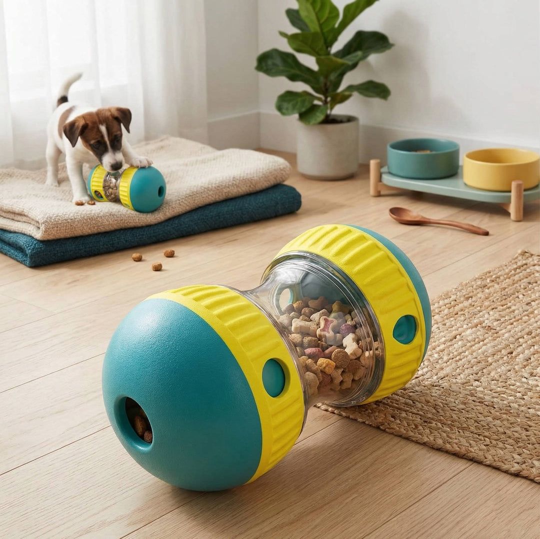 Adjustable Treat Dispensing Dog Toy Rolling Puzzle Feeder