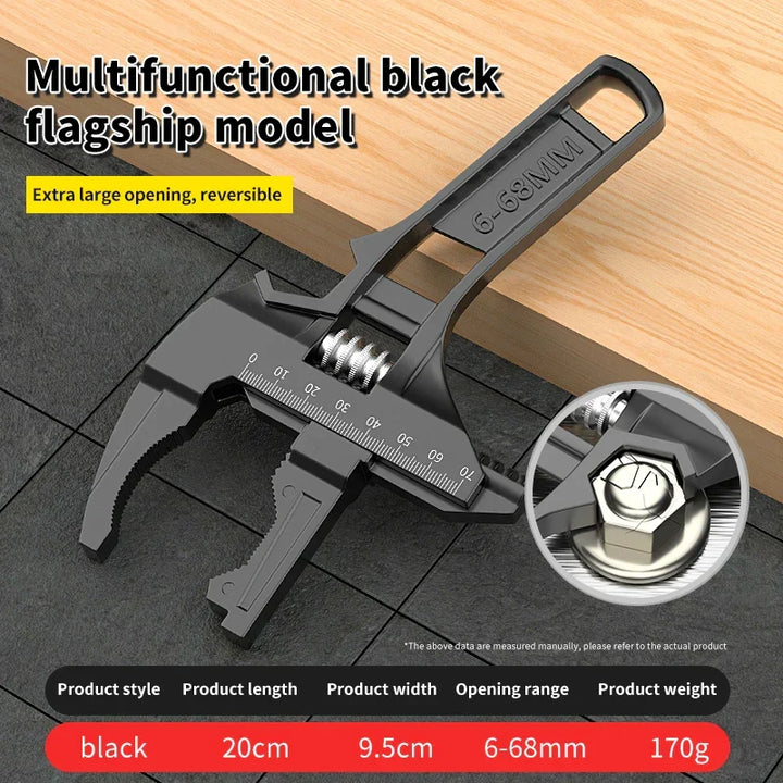Adjustable Universal Wrench Large Opening Quick-Adjust