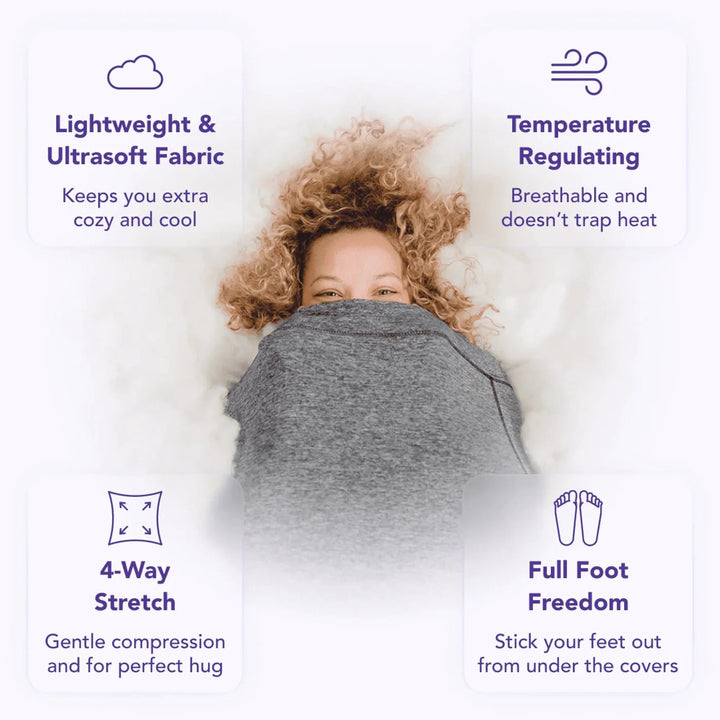 Adult Swaddle Blanket | Full-Body Gentle Compression Wrap | Breathable Design Supports Relaxation and Restful Sleep