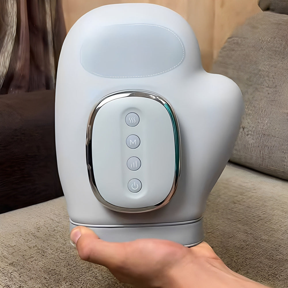 Air Compression Hand Massager | Heat Function | 3 Modes & 5 Intensity Levels | 2000mAh Rechargeable