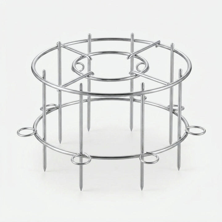 Air Fryer Skewer Rack Attachment Stainless Steel 18 cm | Fits 3.6L+ Air Fryers | 24 Skewers Included, Dishwasher Safe