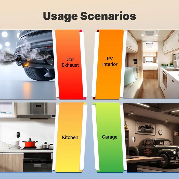 Air Monitor Sensor | CO Detection, Temperature &amp; Humidity Display
