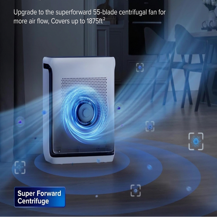Air Purifier with Laser Particle Sensor | App Control and Auto Mode | Covers Large Rooms and Open Floor Plans Quietly