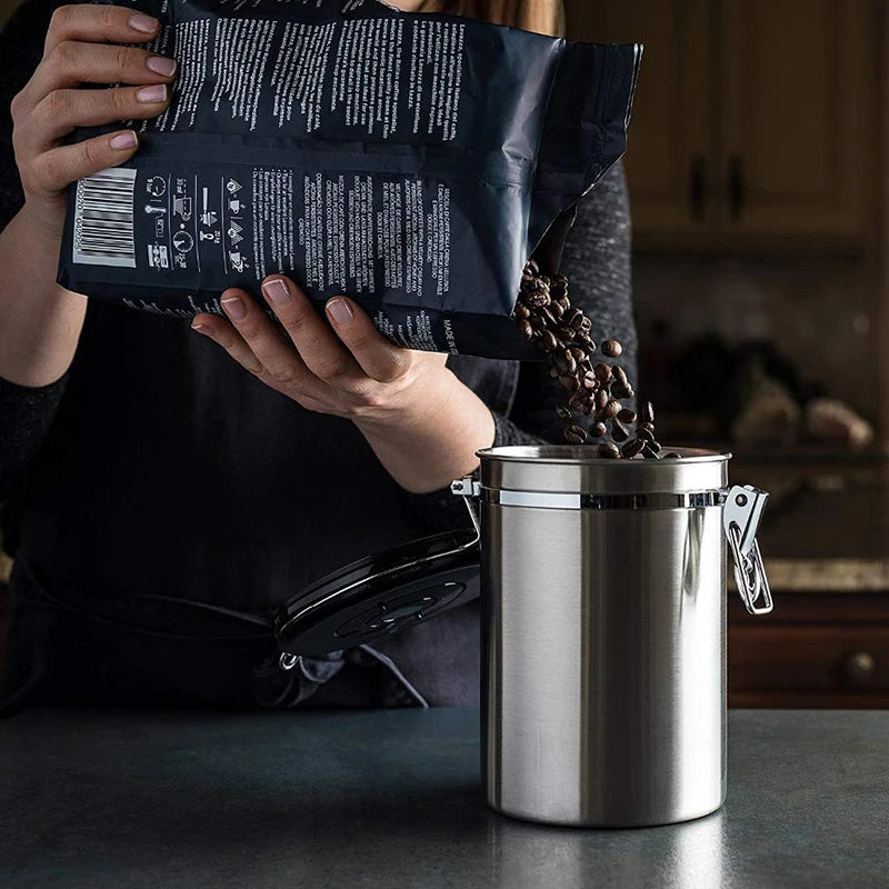 Airtight Coffee Container | Clamp Lid Storage Canister