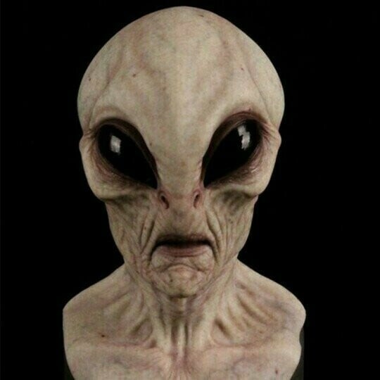 Alien Silicone Mask | Realistic Sci-Fi Costume Design | Breathable Foam-Lined Fit for Halloween Parties &amp; Pranks