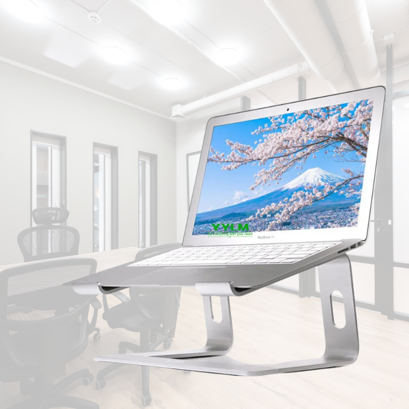 Aluminium Vertical Laptop Stand | Non-Slip Adjustable Riser for Desk | Ergonomic Design for Neck and Shoulder Support