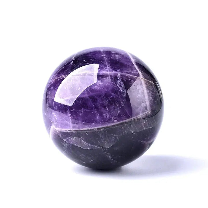 Amethyst Sphere Natural Crystal Ball Hand-Polished Stand