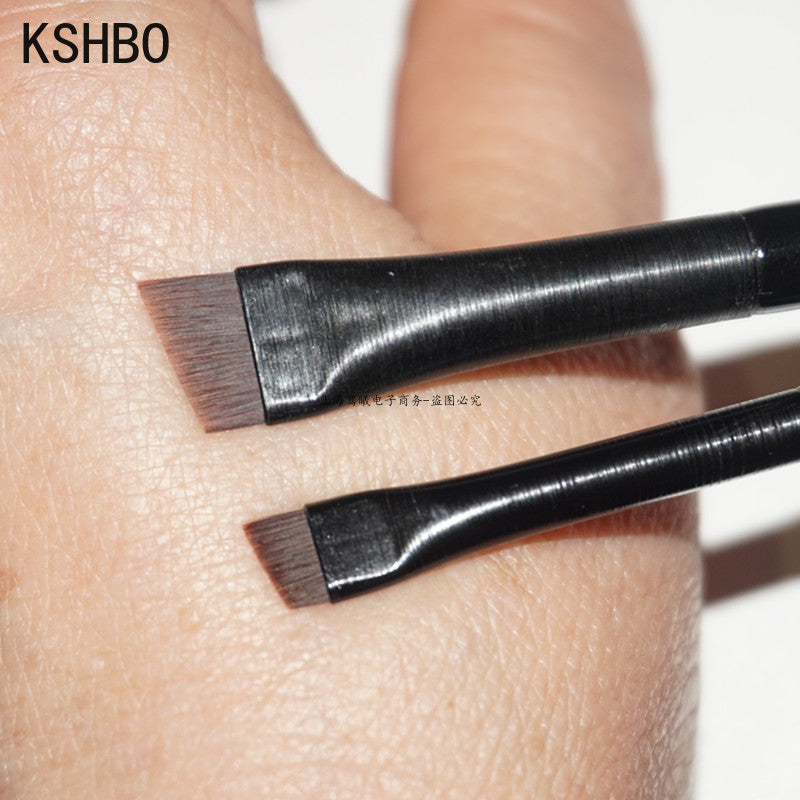 Angled Eyebrow Brush Set for Women | 2-Piece Synthetic Bristle Brushes | Precise Brows & Clean Eyeliner Edges Daily