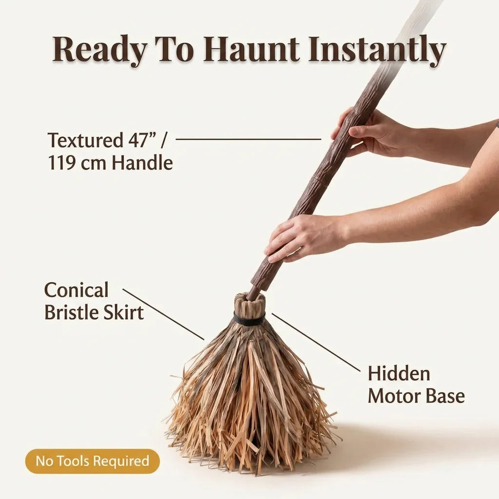 Animated Halloween Decoration | Self-Moving Hovering Display | Motion-Activated Sound Effects for Haunted Home Décor