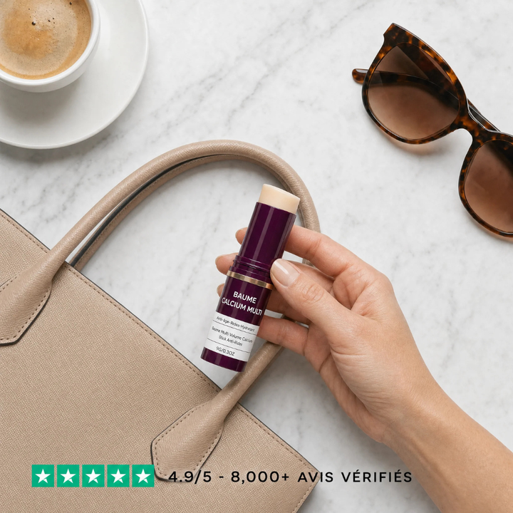 Anti-Age Balm Stick for Face &amp; Lips | Calcium &amp; Bio-Collagen Formula | Hydrates, Plumps and Smooths Fine Lines Daily