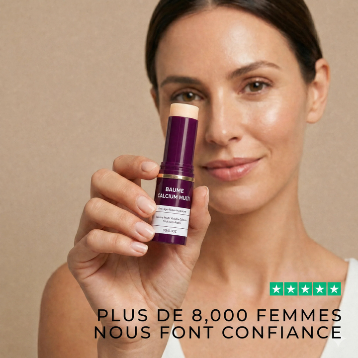 Anti-Age Balm Stick for Face &amp; Lips | Calcium &amp; Bio-Collagen Formula | Hydrates, Plumps and Smooths Fine Lines Daily