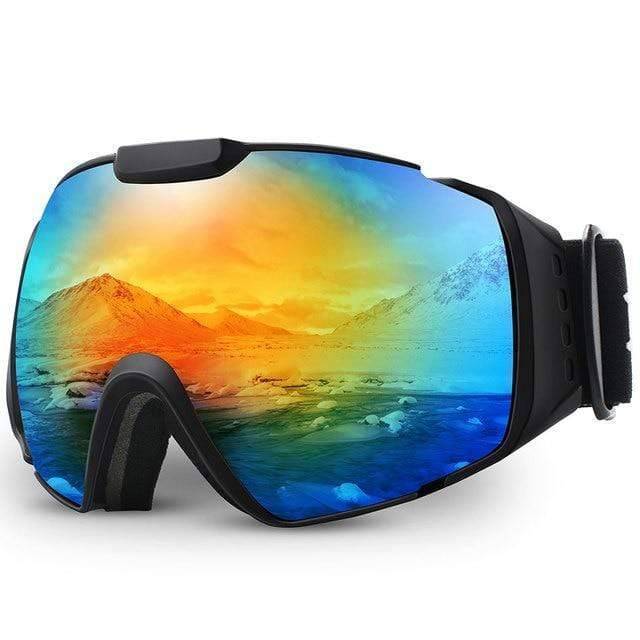 Anti-Fog Ski Goggles OTG Compatible | Spherical PC+UV Lens for Anti-Glare | Fits Helmets &amp; Prescription Glasses